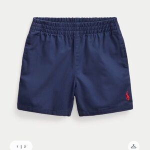 Polo by Ralph Lauren Navy Elastic-Waist Kids Shorts with Red Pony
